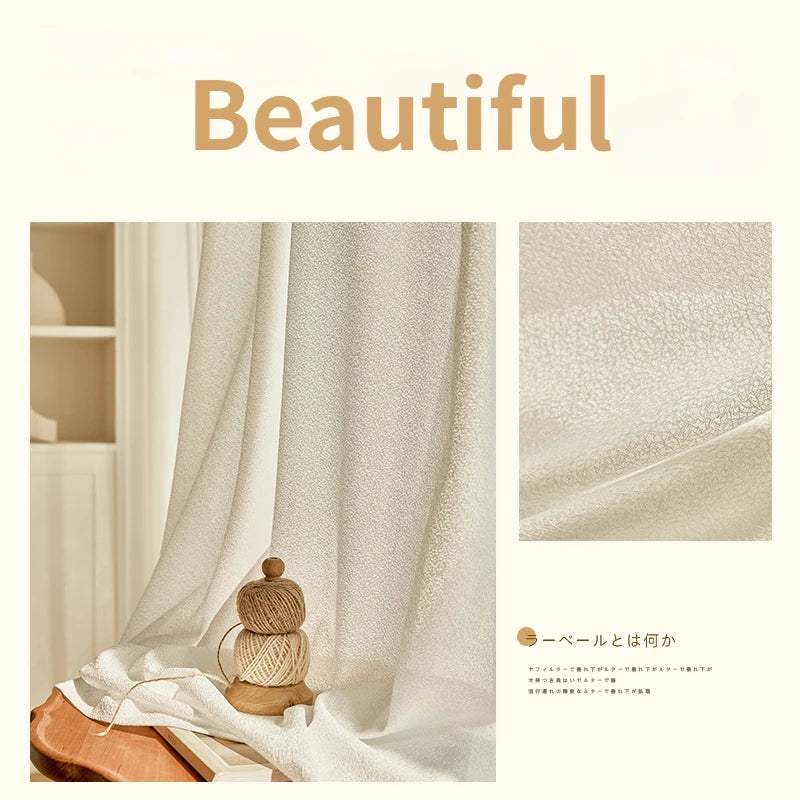 Voilage japonais plissé motif géométrique pour salon chambre - vue 7 sur 18