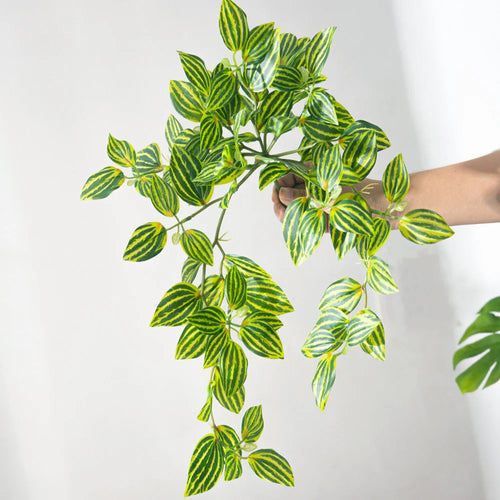 plante artificielle suspendue en faux rotin pour décoration intérieure et extérieure - vue 10 sur 9