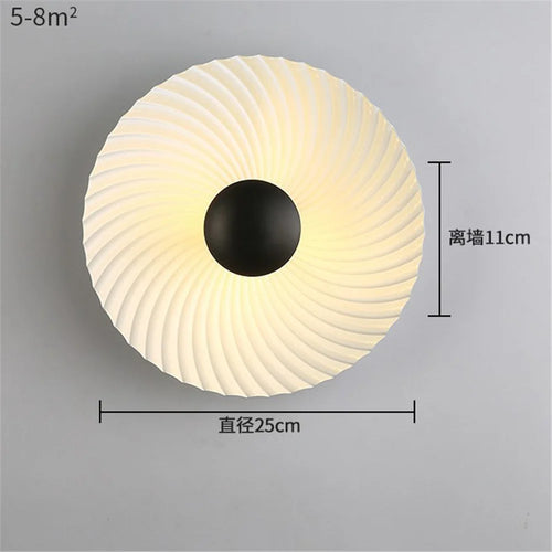 applique murale LED ronde en métal nordique décoratif pour intérieur moderne
