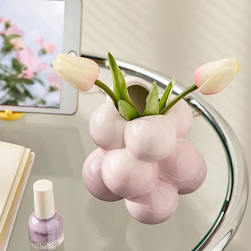 vase moderne en céramique pour décoration florale élégante - vue 6 sur 9