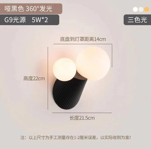 applique murale led cactus en résine verre pour étude - vue 12 sur 11