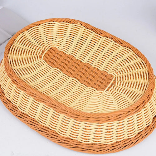 panier en rotin synthétique pour fruits et rangement - vue 8 sur 8