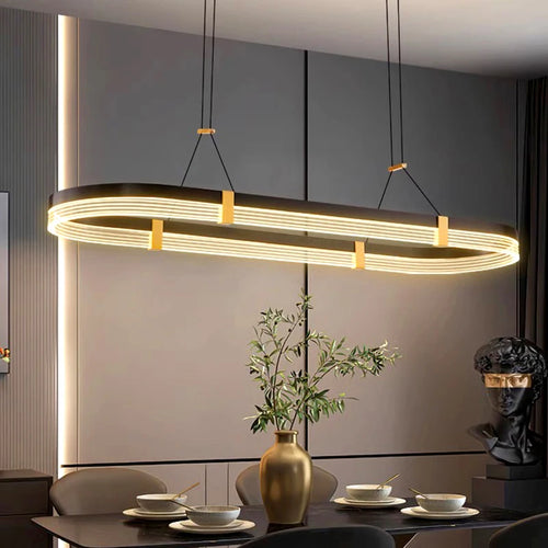 lustre moderne led pour éclairage intérieur suspension plafonnier - vue 8 sur 7
