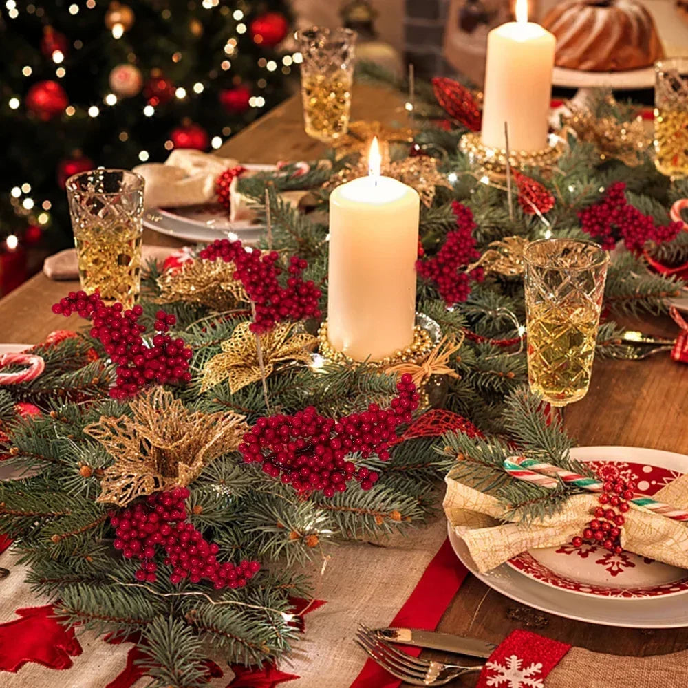 branche de baies artificielles pour décoration de Noël - vue 5 sur 12