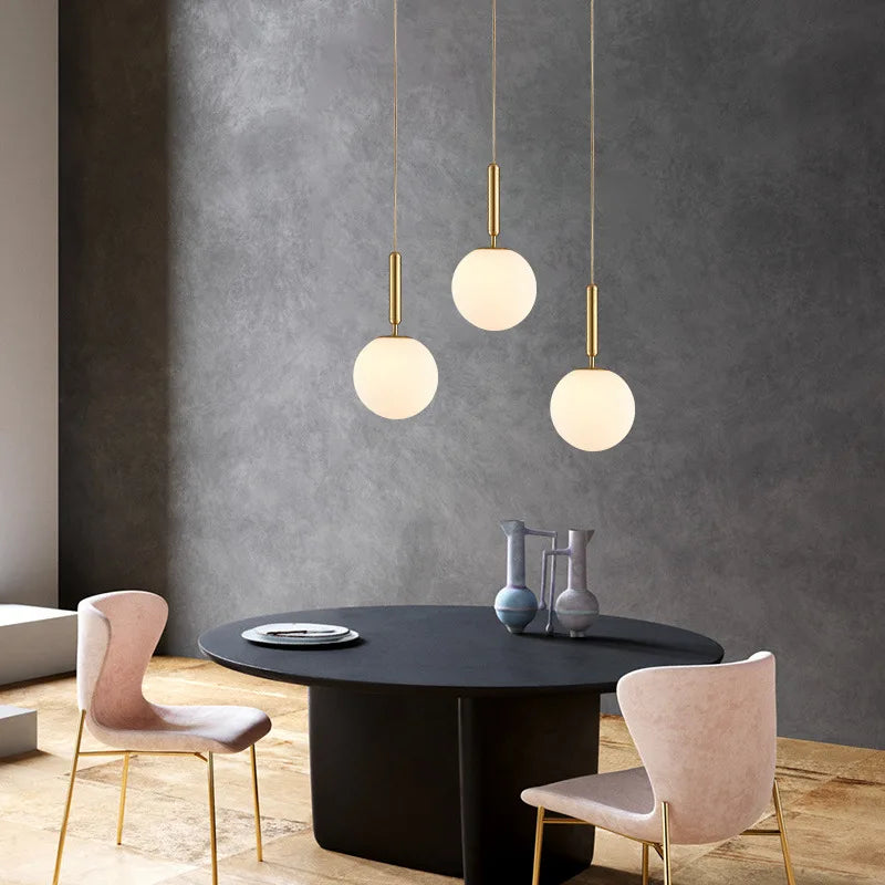 suspension LED en verre design moderne luminaire décoratif d'intérieur - vue 4 sur 16