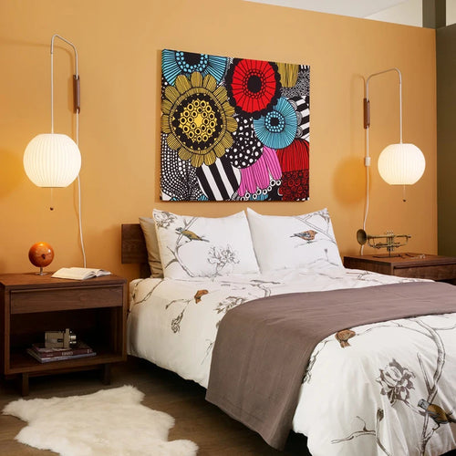 Nelson applique Design Japandi éclairage tissé à la main en soie lumière pour salon appliques murales décoratives chambre lampe de chevet - vue 4 sur 14