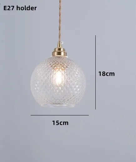 suspension nordique en verre teinté et cuivre élégant - vue 17 sur 25