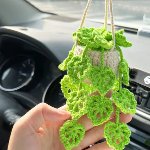 crochet suspendu créatif pour décoration de voiture plante en pot - vue 34 sur 34