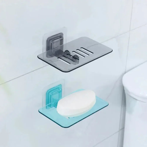 porte-savon transparent mural pour douche et rangement - vue 4 sur 10