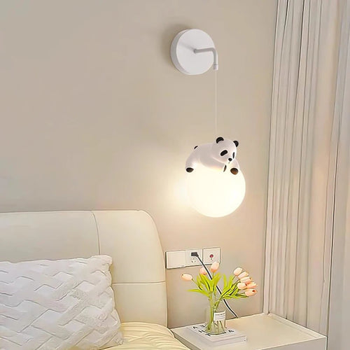 Résine Panda lampes suspendues chambre d'enfants suspension chambre chevet lustre pour bébé enfants crèche école Panda lumière - vue 4 sur 7