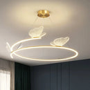 Lustre design LED rond en forme de papillon