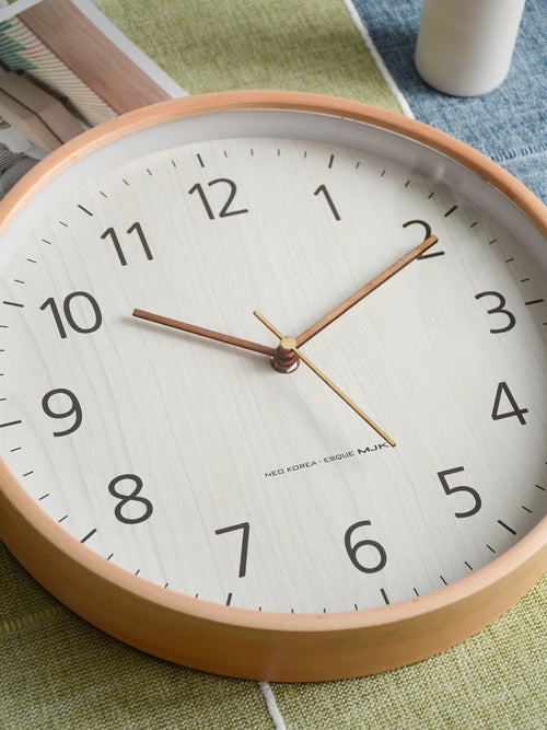 horloge murale en bois moderne décoration créative pour maison - vue 4 sur 7