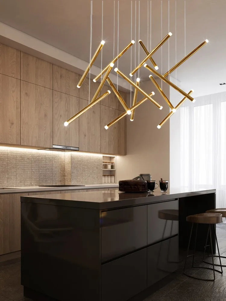 lustre led minimaliste moderne pour restaurant bar entreprise café magasin - vue 4 sur 11