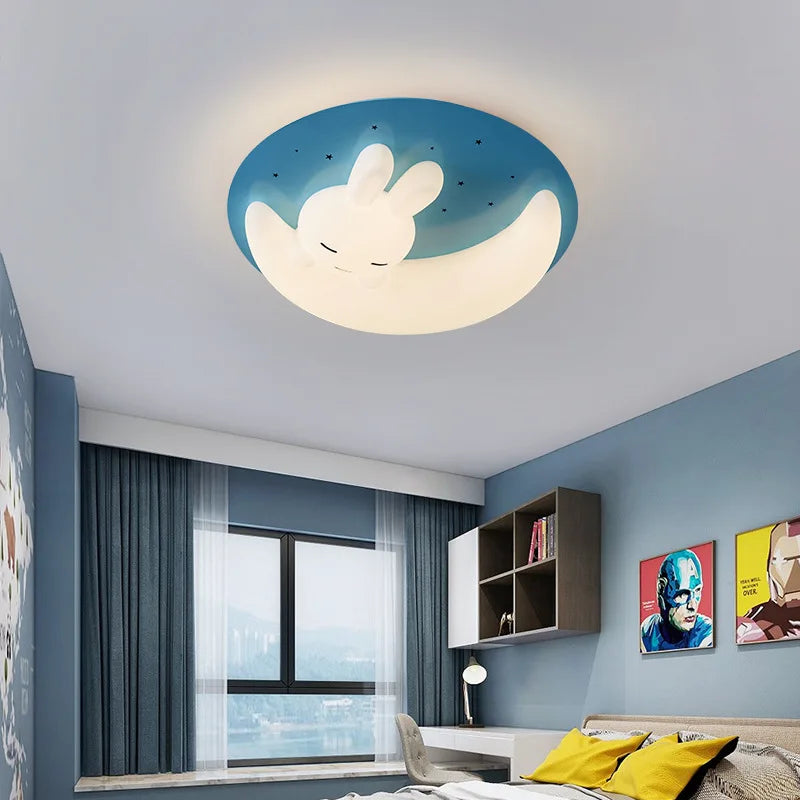 plafonnier led design nordique en forme de lapin luminaire décoratif d'intérieur - vue 6 sur 18