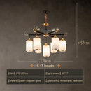 lustre en cuivre design style chinois pour éclairage moderne