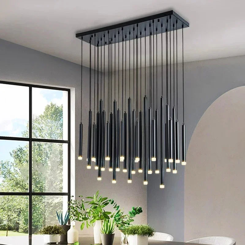 lustre moderne en goutte d'eau pour éclairage intérieur 2024 - vue 4 sur 6