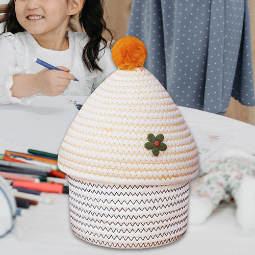 panier en coton tissé à la main pour rangement décoratif - vue 7 sur 15