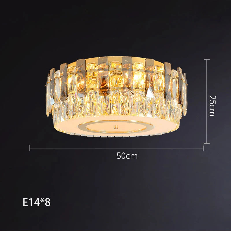 plafonnier led en verre cristal intensité réglable décoration moderne