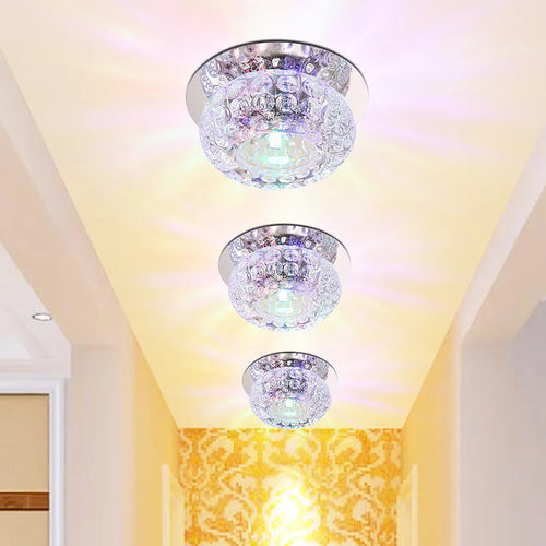plafonnier en cristal à led pour décoration moderne - vue 7 sur 9