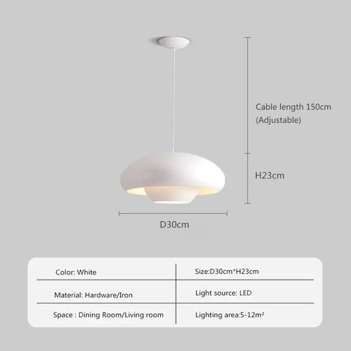 Suspension led nordique simple champignons luminaires suspendus intérieur - vue 10 sur 10