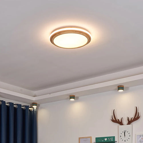 lustre lumineux moderne en bois pour décoration intérieure - vue 3 sur 8