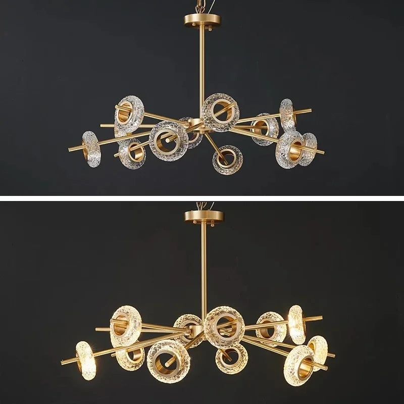 lustre moderne en cristal design pour décoration intérieure - vue 6 sur 10
