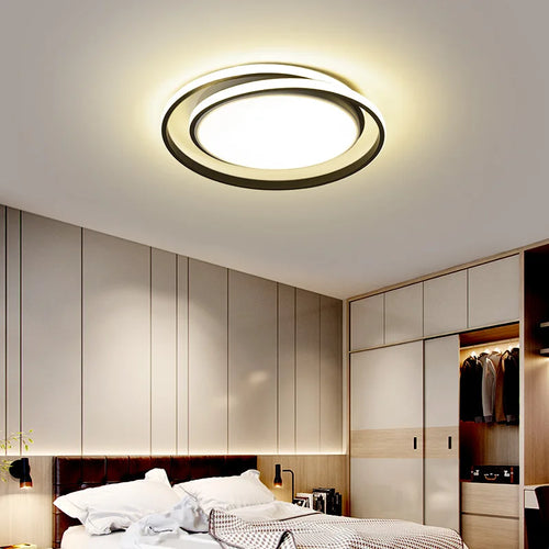 lustre led rond télécommandé style moderne simple - vue 6 sur 9