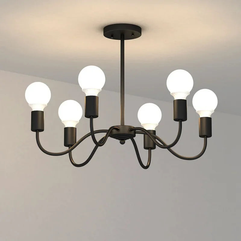 lustre moderne industriel pour décoration intérieure rétro simple - vue 4 sur 11