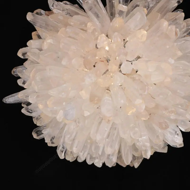 lustre moderne en cristal naturel pour décoration intérieure élégante - vue 5 sur 10
