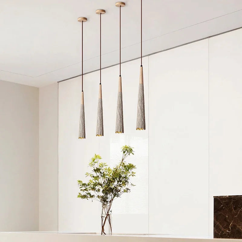 Wabi-sabi Cement Pendant Light Bedroom High Quality Suspension Ceiling Chandelier Living Dining Room Hanging Lamp - vue 5 sur 6