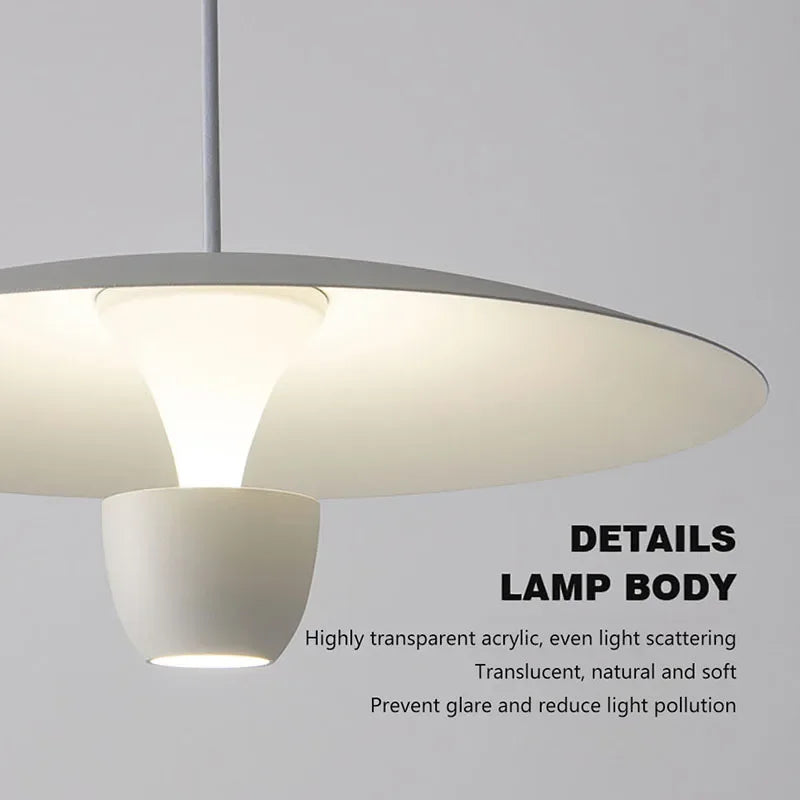 lustre led moderne pour café restaurant et décoration intérieure - vue 4 sur 12