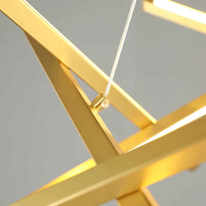 Lustre LED nordique adapté au salon - vue 5 sur 9