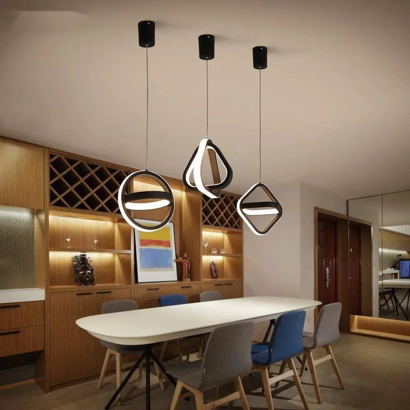 suspension led moderne pour éclairage intérieur design élégant - vue 3 sur 24