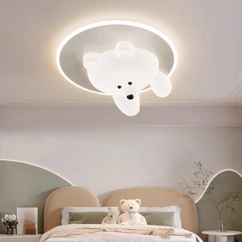 plafonniers mignons en forme d'ours et nuage pour enfants - vue 3 sur 10