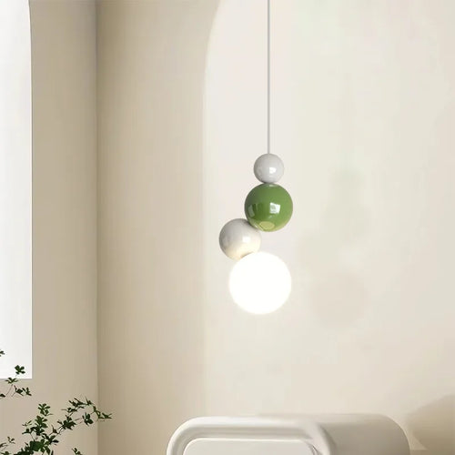lustre suspendu en métal rond pour chambre d'enfant - vue 5 sur 9