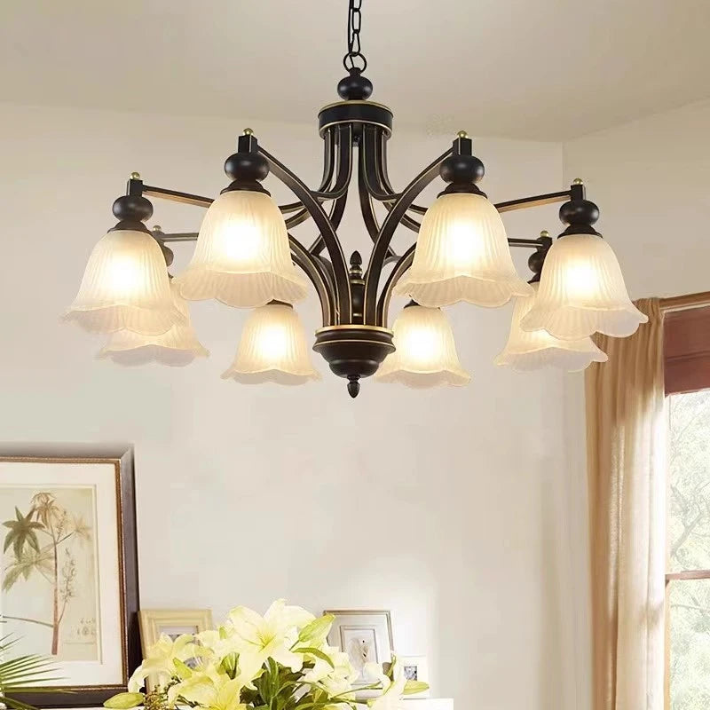 lustre rétro de style campagnard pour décoration intérieure - vue 1 sur 8
