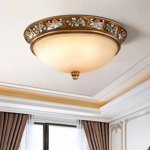 lampes de plafond led rondes design rétro en résine européenne - vue 4 sur 15