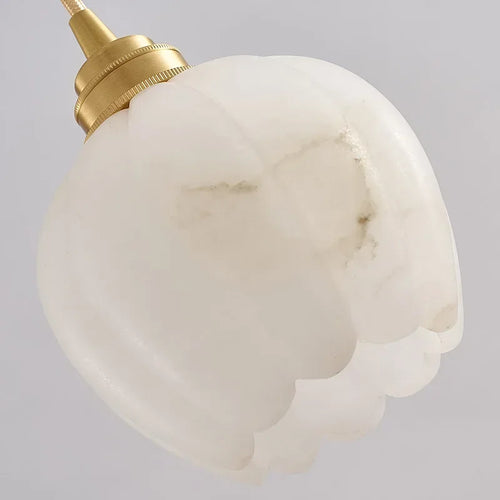 lustre moderne en marbre forme citrouille décoration intérieure créative - vue 6 sur 7