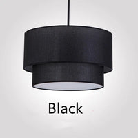 Suspension abat-jour en tissu style lin pastoral moderne