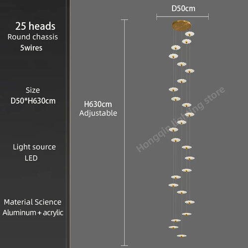 lustre moderne à led pour espaces intérieurs élégants et contemporains - vue 13 sur 26