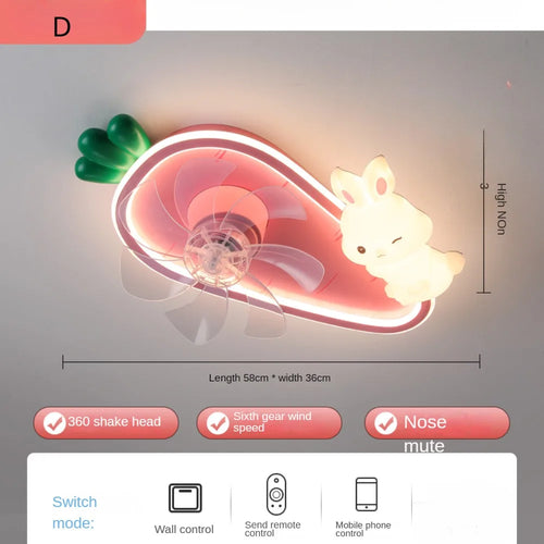plafonnier led astronaute avec ventilateur et musique bluetooth - vue 10 sur 9