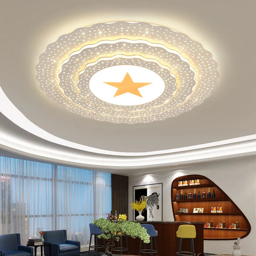 plafonnier led moderne pour éclairage intérieur personnalisé - vue 3 sur 9
