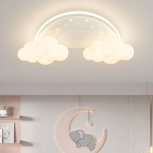 Children Light Modern Cloud Bedroom Ceiling Lamps White PE Sconces Warm Astronaut Chandelier Light for Child Baby Room Decor - vue 4 sur 12