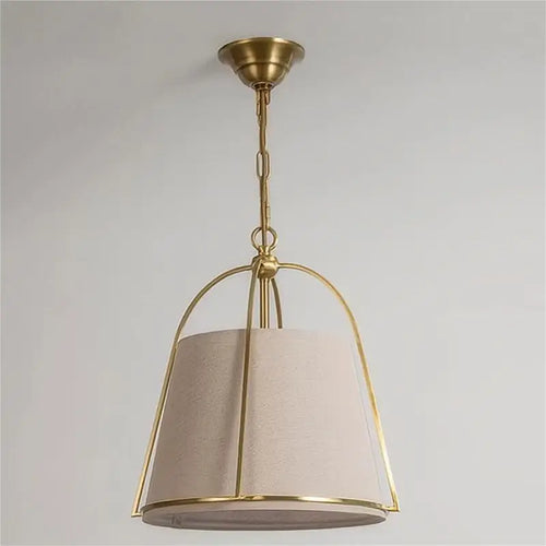 Lustre Américain Simple en tissu et métal style minimaliste - vue 6 sur 6