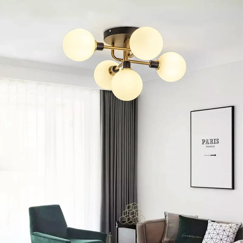 plafonnier led en verre design pour décoration intérieure - vue 3 sur 18