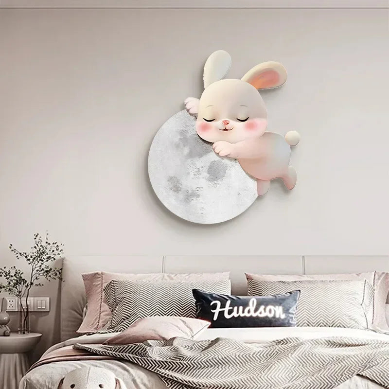 Applique murale led lapin dessin animé décoration moderne - vue 3 sur 9