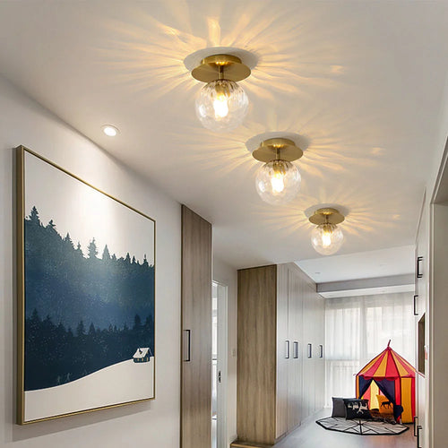 plafonnier moderne en verre design pour un éclairage élégant - vue 5 sur 6
