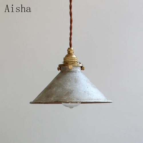 suspension rétro en laiton style campagnard américain pour décoration intérieur - vue 2 sur 9