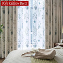 Rideau moderne motif feuilles pour salon chambre