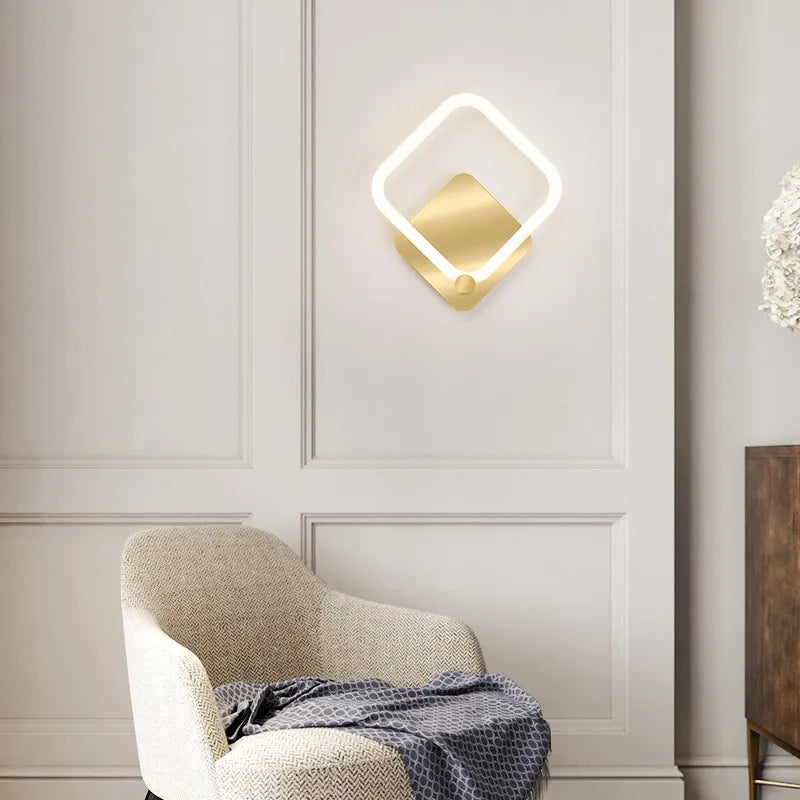 applique murale rond led nordique moderne - vue 3 sur 10